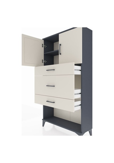Arges Dolap 2 Raflı 3 Çekmeceli 2 Kapaklı 88x30x163 Antrasit-aytaşı Antrasit Arges Dolap 2 Raflı 3 Çekmeceli 2 Kapaklı 88x30x163 Antrasit-aytaşı Antrasit