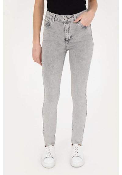U.S. Polo Assn. Kadın Gri Skinny Fit Jean Pantolon 50280330-DN0025