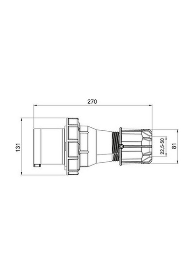 METE ENERJİ 406119 4X125A. Ip67 Düz Fiş