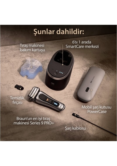 Braun Series 9 Pro+ 9577cc Islak & Kuru Tıraş Makinesi, Smartcare Merkezi, Powercase