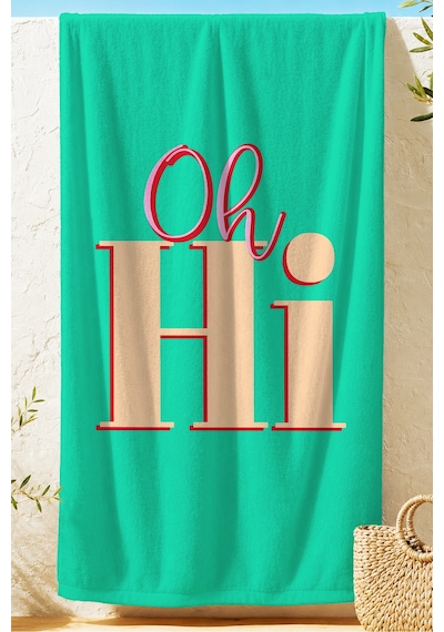 Yazılı Oh Hi Motto Plaj Havlusu-tipografik Mint Yeşili Havuz Deniz Banyo Hızlı Kuruyan Sahil Örtüsü Serin Gölgesi Yazılı Oh Hi Motto Plaj Havlusu-tipografik Mint Yeşili Havuz Deniz Banyo Hızlı Kuruyan Sahil Örtüsü Serin Gölgesi