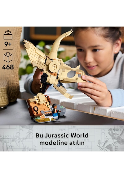 LEGO® Jurassic World Dinozor Fosilleri: Triceratops Kafatası 76969 -9 Yaş ve Üzeri Çocuklar için Yaratıcı Oyuncak Dinozor Yapım Seti(468P)