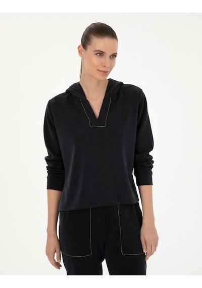 Pierre Cardin Kadın Siyah Sweatshirt 50282639-vr046 Siyah