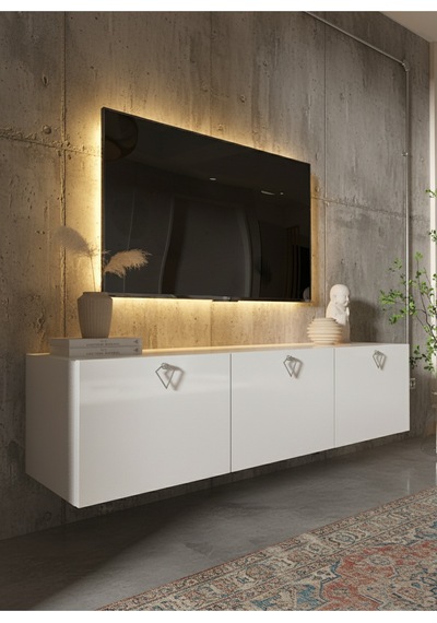 Resital Tv Ünitesi S1837-1 Beyaz Beyaz
