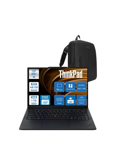 Lenovo Thinkpad E14 Gen 3 E14G4355F23 Ultra 7 355 48 GB 1 TB SSD 16" Free Dos Dizüstü Bilgisayar + Çanta