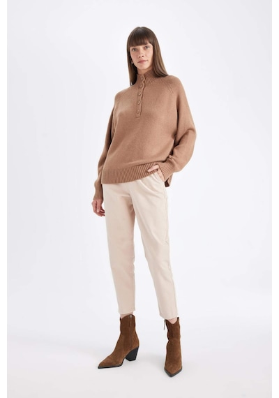 DeFacto Paperbag Gabardin Kumaş Pantolon Standart Paça Cepli S2790AZ25SPBG115