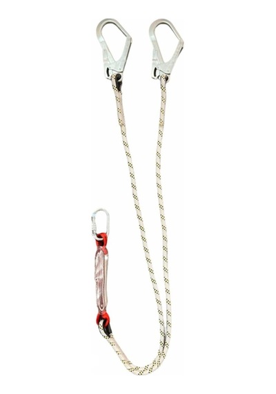 Çift Bacaklı Lanyard- Iki Çelik Kancalı Ve Bir Çelik Karabinalı Düşme Önleyici Lanyard