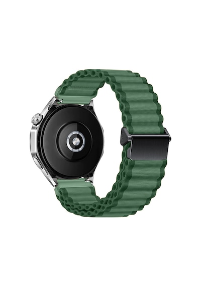 Sneezy Huawei Watch Gt6 46mm İle Uyumlu Airflow Dalgalı Naylon Spor Kordon Metal Tokalı