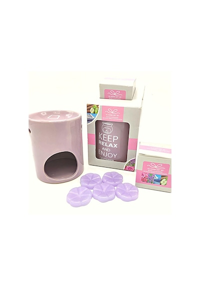 Buhurdan ve Lavanta Kokulu Mum Seti Keep Relax and Enjoy Lavender