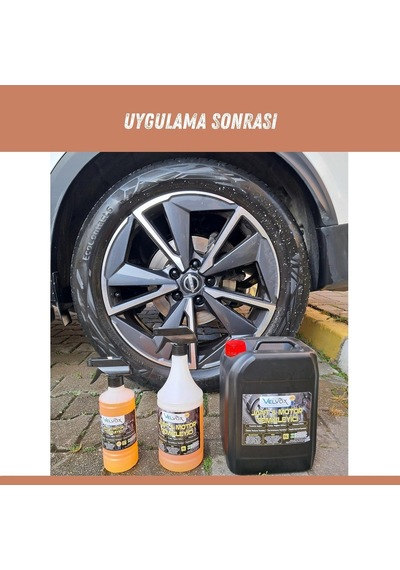 Tr Velvox Jant Ve Motor Temizleyici 1l Ve Detay Fırça Hediye Yüksek Ph Yağ & Balata Tozu Temizleme Kostiks