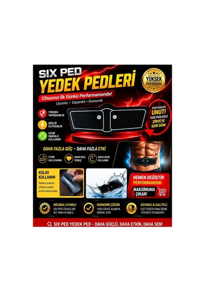 Six Ped Yedek Pedleri İle Cihazınızı Yenileyin, Antrenman Gücünü Artırın. Evimdeyokyok Çok Renkli