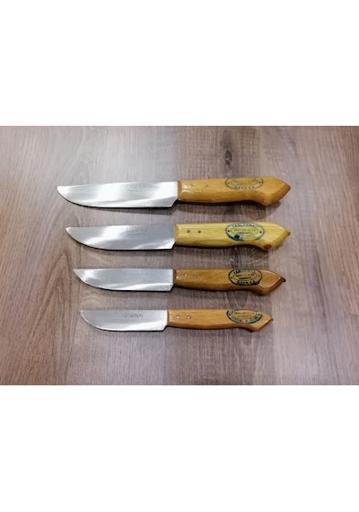 26-24-21-18 CM 4 Lü Set Meşhur Osmaniye Bıçağı El Yapımı Bıçak Ahşap