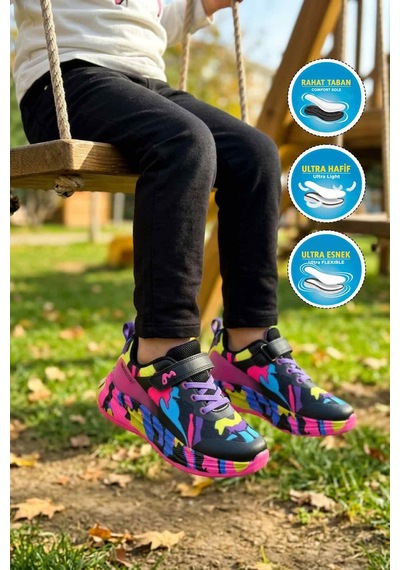 Marcokids Marco Kids 26y333 F Siyah Kız Çocuk Spor Ayakkabı