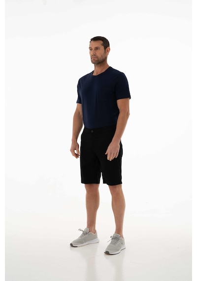 Arma Ar-ma Erkek Şort Baskisiz Basic Fermuar Kapamali Önden İki Cepli Arka İki Cepli Şort Dokuma Kumaş Regular Fit %98 Pamuk %2 Elastan Gabardin Y25505278501 Siyah-s1