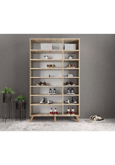 Duke 3 Kapaklı Ayakkabılık Meşe 120 Cm M1
