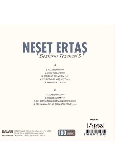 Neşet Ertaş Bozkırın Tezenesi 3 - Plak