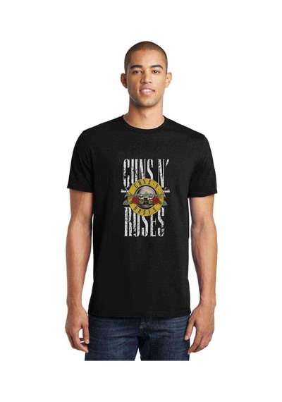 Guns N Roses Metal Rock Müzik Baskılı Siyah Erkek Tshirt