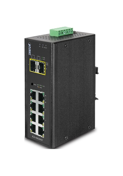 Endüstriyel Tip Yönetilebilir Switch Industrial Managed Switch 8-port 10/100/1000base-t 2 X 1000base-sx/lx/bx Sfp/mini-gbıc Yuva Port-9 Ve Port-10 , 100base-fx Sfp Uyumlu Ip30, -40 75 Derece C-18676