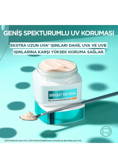 Bright Reveal Koyu Leke Karşıtı, Cilt Tonu Eşitleyici Spf50 Nemlendirici Krem Niasinamid 50 Ml