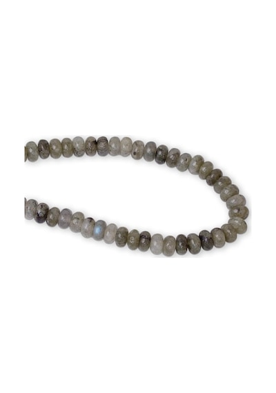 6 x 4 MM Labradorit Taşı Dizi Gümüş