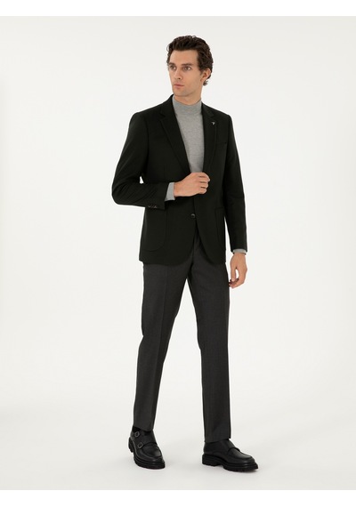 Cacharel Yeşil Slim Fit Kumaş Pantolon Yesıl