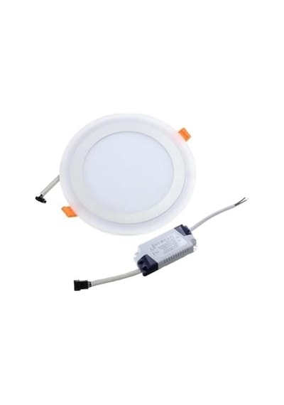 2 Adet Çift Renkli Hero Led Panel 3+3 Watt Dış Çapı 10 Cm Mavi-beyaz İki Renkli Tavan Spot Lambası Abanoz