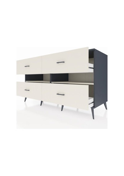 Kronos Konsol 2 Raflı 4 Çekmeceli 176x59x99 Antrasit-aytaşı Aytası/aytası - Antrasıt Kronos Konsol 2 Raflı 4 Çekmeceli 176x59x99 Antrasit-aytaşı Aytası/aytası - Antrasıt