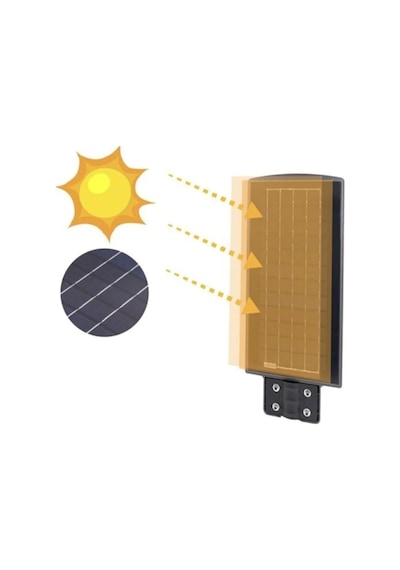 Ct-4690 Solar Güneş Enerjili Uzaktan Kumandalı Bahçe Sokak Aydınlatma Lambası 6400k 30w