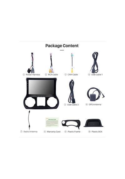 Jeep Wrangler 2015-2018 Multimedya Navigasyon Usb Kamera Carplayer 4 Ram