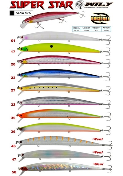 Wily Super Star 18.5Cm 36Gr. (Sinking) No:35