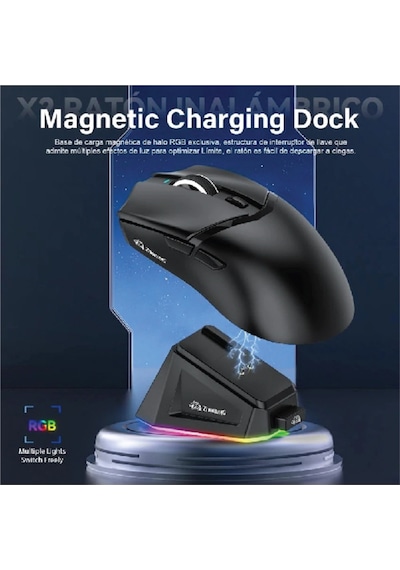 X2 Kablosuz 3 Modlu 24.000dpı Oyuncu Mouse Paw3311 Sensör Şarj Istasyon Tape Ve Skatez  Diğer