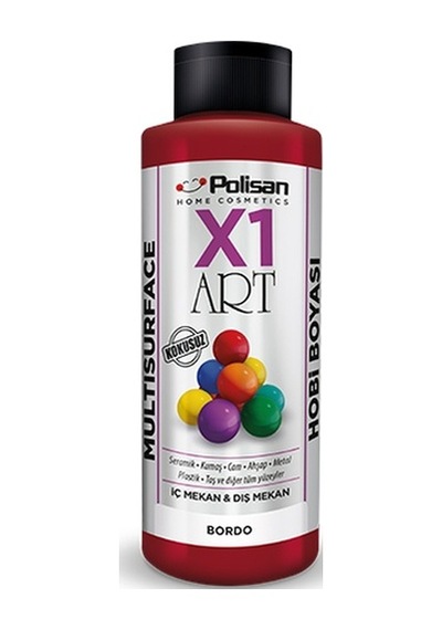 Polisan X1 Art Multisurface Hobi Boyası Bordo 120 ml