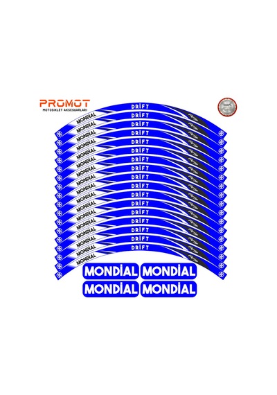 Motosiklet Jant Şeridi Mondial Drift 4 Nötr