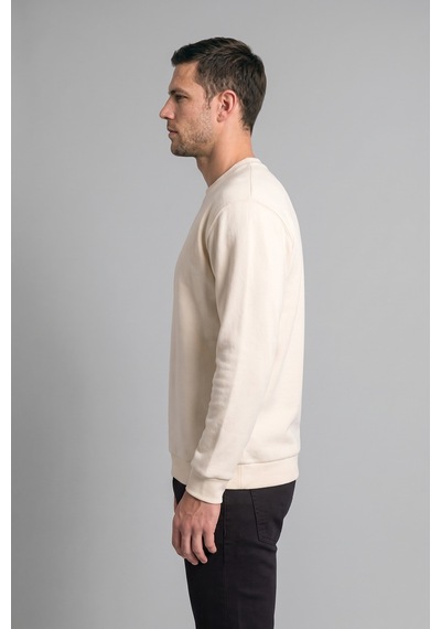 Defacto Relax Fıt Bisiklet Yaka Polar Basic Sweatshirt F3685ax26wner140 Ekru-er140