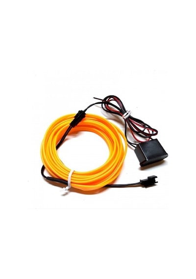 Araç Araba Içi Torpido Ledi Renkli Ip Neon Led 2 Metre Turuncu Neon