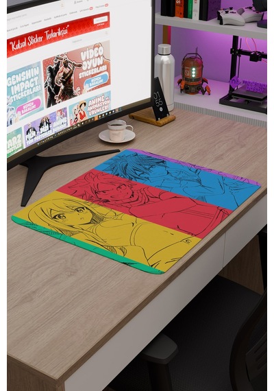 Fairy Tail Anime V5 - 48x40 Xl Gaming Kauçuk Kaymaz Taban Mouse Pad Fare Altlığı