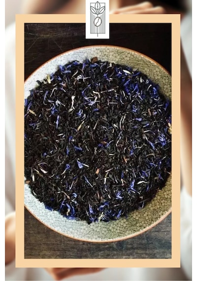 Premium Blue Flowers Black Tea 100g, Mavi Çiçekli Siyah Çay