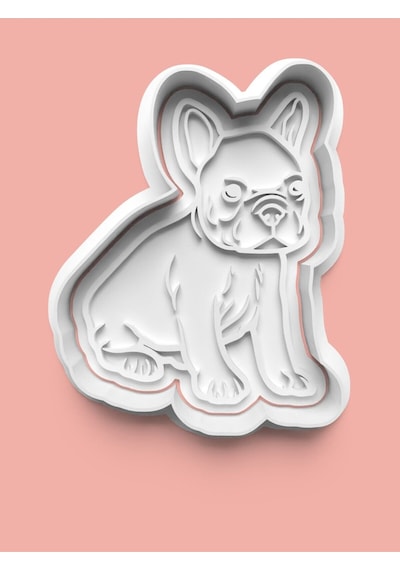 French Bulldog Köpek Figürü Kurabiye Kalıbı Ve Şeker Hamuru Kalıbı