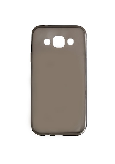 Nettech Samsung Galaxy E500 E5 2015 Uyumlu Arka Koruma Arka Koruma Kılıf - Şeffaf-gri Şeffaf-gri