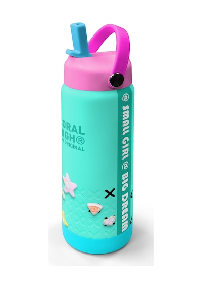 Coral High Su Yeşili Desenli Katlanır Ağızlıklı Çelik Termos 650 Ml 38351 Su Yeşili