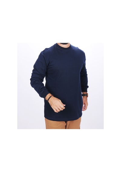 Sweatshirt 2 İplik 0 Yaka Lacivert