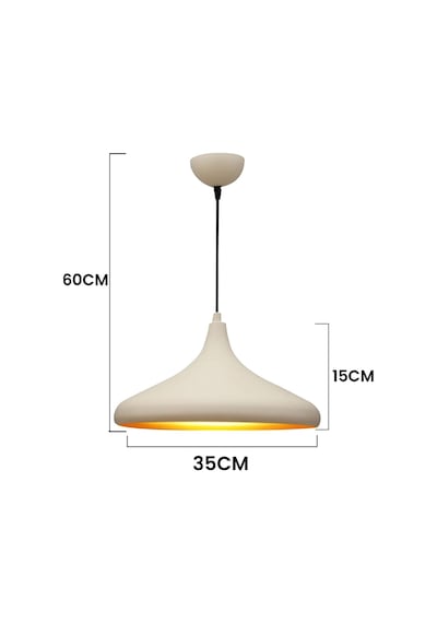 Riolight Modern Beyaz  Içi Gold Oda,Mutfak,Cafeler Için Tekli Me