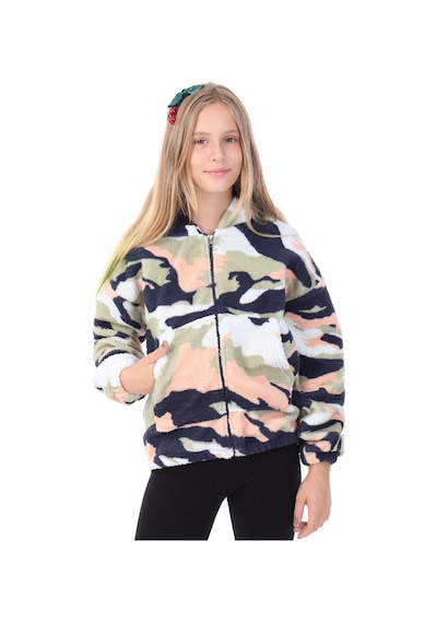 Toontoy Kids Toontoy Unisex Çocuk Kapüşonlu Cepli Fermuarlı Desenli Polar Hırka 22671 Çok Renkli Toontoy Kids Toontoy Unisex Çocuk Kapüşonlu Cepli Fermuarlı Desenli Polar Hırka 22671 Çok Renkli
