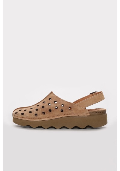 Fast Step Hakiki Deri Kadın Klasik Sandalet 972za3502 Camel