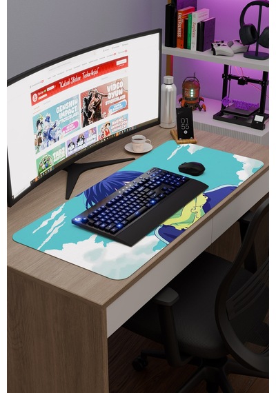 Noragami Kaymaz Dikişli Kauçuk Oyuncu Mousepad V4 - 90x40 Xxl Gaming Mouse Pad Fare Altlığı