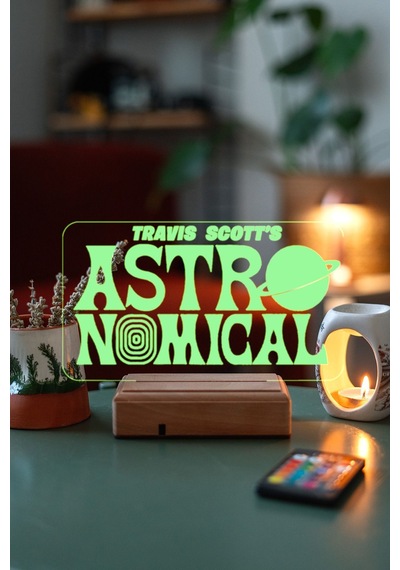 Travis Scott Astro World 16 Renk Kumandalı 3d Gece Lambası