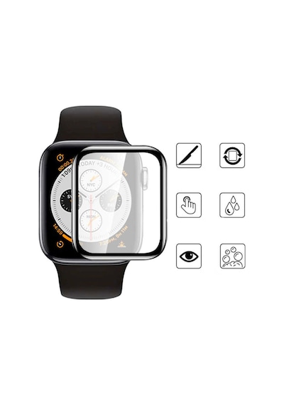 Apple Uyumlu Watch Seri 1-2-3 38mm Kavisli Ekranı Tam Kaplayan Mat Esnek Akıllı Saat Ekran Koruyucu