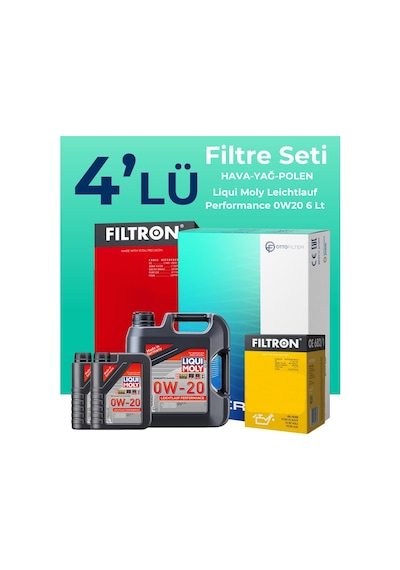 Filtron Volvo Xc40 1.5 Benzin Filtre Bakım Seti Liqui Moly Motor Yağlı (2018-2023) 4 Lü -