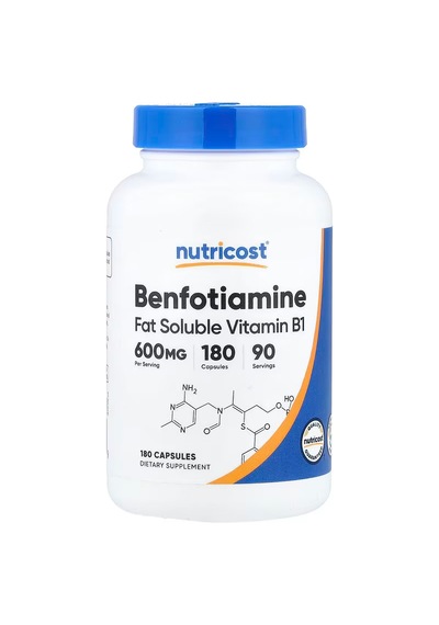 Nutricost Benfotiamine Antioxidants 600 Mg 180 Caps Aromasız