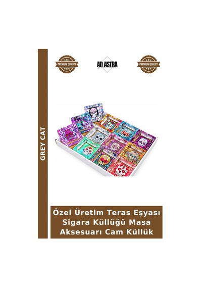 Özel Üretim Teras Eşyası Sigara Küllüğü Masa Aksesuarı Cam Küllük